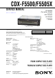 sony CDX-F5500 Service Manual