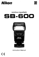 Nikon SB-600 Instruction Manual