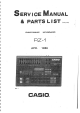 Casio RZ-1 Service Manual & Parts List