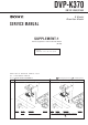 Sony DVP-K370 Service Manual
