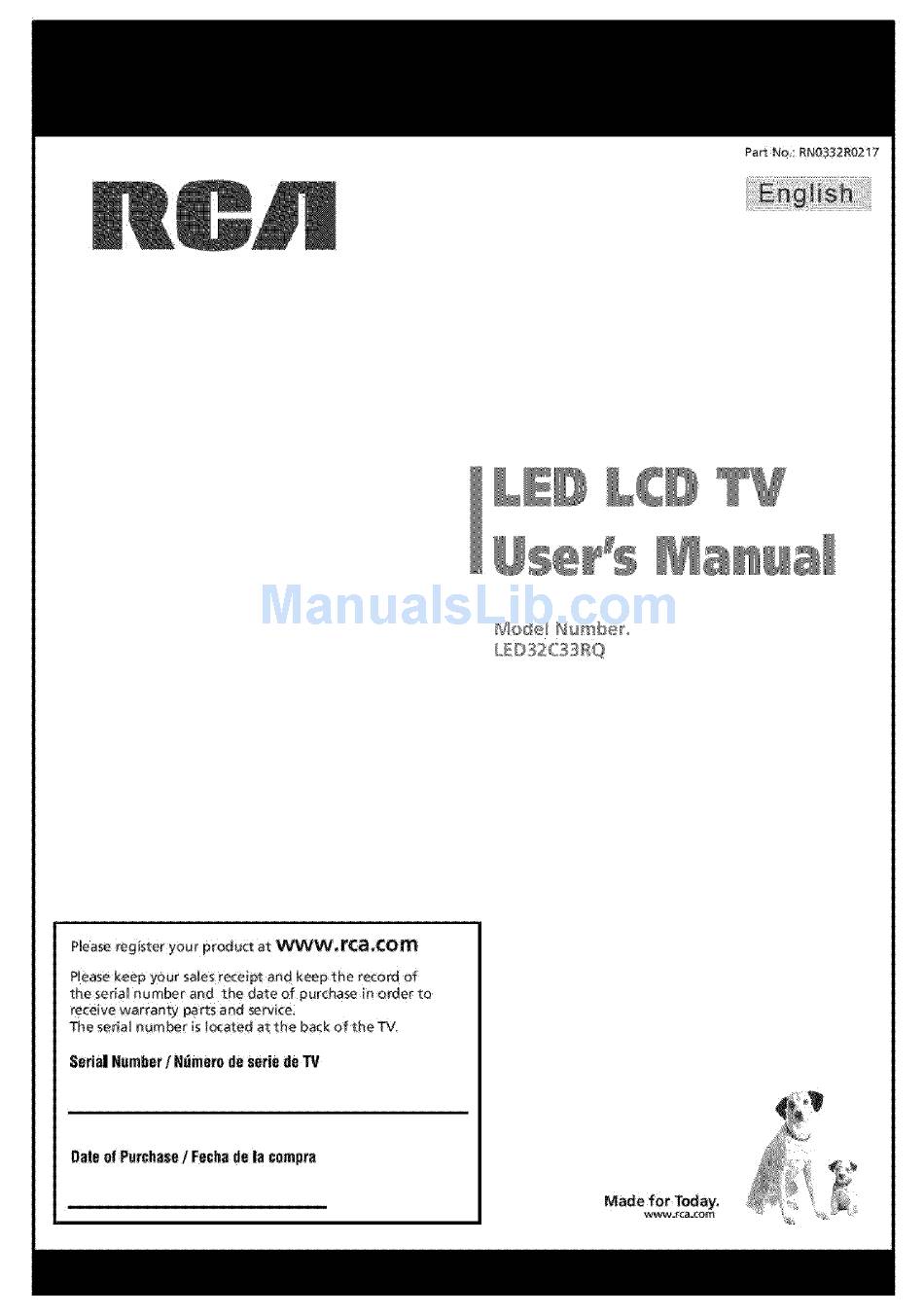RCA LED32C33RQ USER MANUAL Pdf Download | ManualsLib