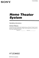 Sony HT-DDW665 Operating Instructions Manual