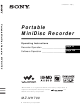 Sony WalkMan MZ-NH700 Operating Instructions Manual