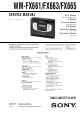 Sony WM-FX661 Service Manual