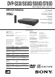 Sony DVP-S530D Service Manual