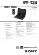 Sony DVP-FX850 Service Manual