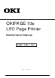 Oki OKIPAGE 10e Maintenance Manual