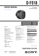 Sony D-FS18 Service Manual