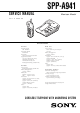Sony SPP-A941 Service Manual