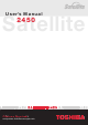 Toshiba Satellite 2450 User Manual