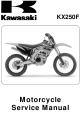 Kawasaki KX250F Service Manual