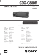 Sony CDX-C880R Service Manual