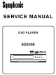 Symphonic SD200E Service Manual