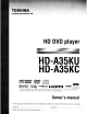 Toshiba HD-A35KU Owner's Manual
