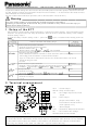 Panasonic KT8 Instruction Manual