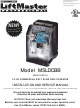 Chamberlain LIFTMASTER PROFESSIONAL MSLDCBB Installation And Service Manual