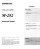 Onkyo M-282 Instruction Manual
