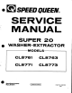 Speed Queen Super 20 CL8761 Service Manual