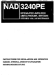 NAD 3240PE Instructions For Installation And Operation Manual