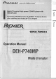 Pioneer Premier DEH-P740MP Operation Manual