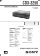 Sony CDX-3250 Service Manual