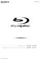 Sony bdp-s300 Operating Instructions Manual
