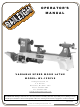Baileigh WL-1220VS Operator's Manual