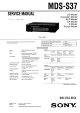 Sony MDS-S37 Service Manual
