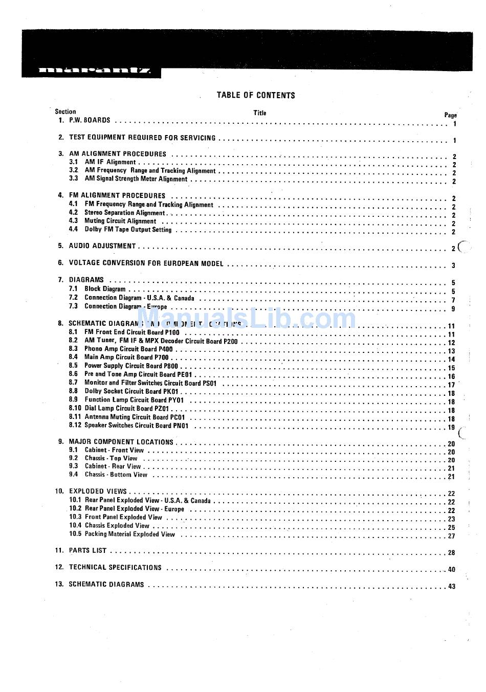 MARANTZ 2265B SERVICE MANUAL Pdf Download | ManualsLib