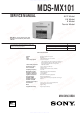 Sony MDS-MX101 Service Manual