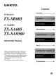 Onkyo TX-SA605 Instruction Manual