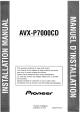 Pioneer AVX-P7000CD Installation Manual
