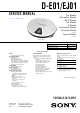 Sony D-E01 Service Manual