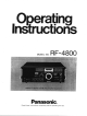 Panasonic RF-4800 Operating Instructions Manual