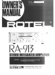 Rotel RA-913 Owner's Manual