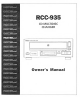 Rotel rcc-935 Owner's Manual