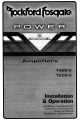 Rockford Fosgate T400-2 Installation And Operation Manual