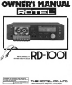 Rotel RD-1001 Owner's Manual