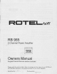 Rotel RB-985 Owner's Manual