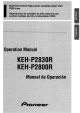 Pioneer KEH-P2830R Operation Manual