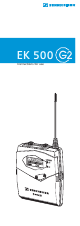 Sennheiser EK 500 G2 Instructions For Use Manual