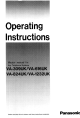 Panasonic VA-309UK Operating Instructions Manual