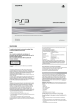 Sony PS3 CECH-2001 Instruction Manual