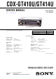 Sony CDX-GT414U Service Manual