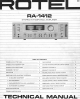 Rotel RA-1412 Technical Manual