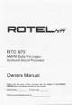 Rotel RTC-970- Owner's Manual
