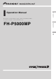 Pioneer FH-P5000MP Operation Manual