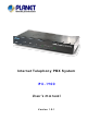 Planet IPX-1900 User Manual