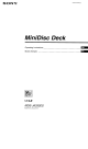 Sony MDS-JA333ES Operating Instructions Manual