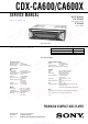 Sony CDX-CA600 Service Manual